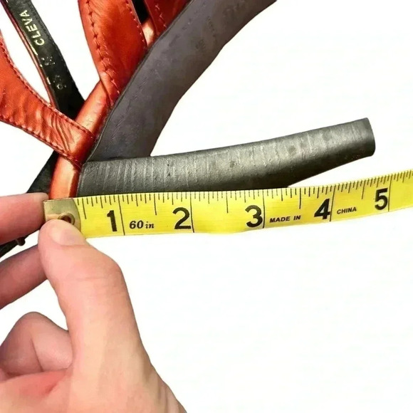 Donald Pliner Cleva Red Metallic Patent Leather Platform Shoe Size 9.5 $395 - Picture 7 of 12